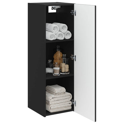 vidaXL Wall-mounted Bathroom Cabinet Black 33 x 34.5 x 60 cm