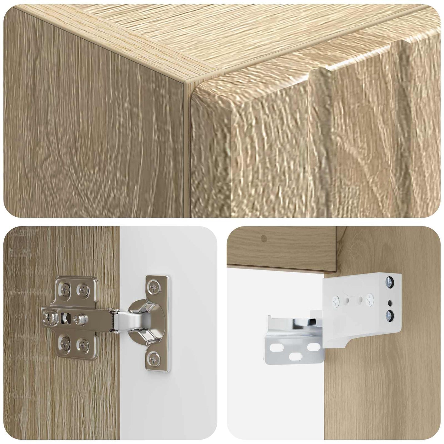 vidaXL Wall-mounted Bathroom Cabinet Sonoma Oak 33 x 34.5 x 60 cm