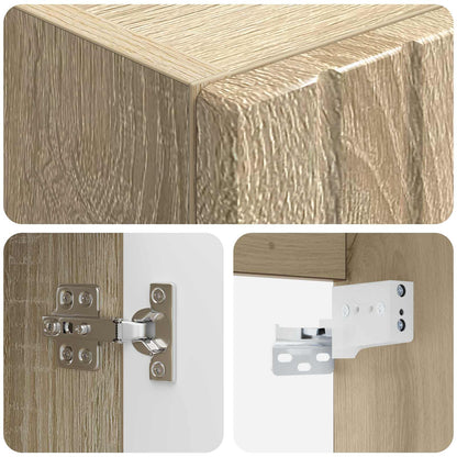 vidaXL Wall-mounted Bathroom Cabinet Sonoma Oak 33 x 34.5 x 60 cm