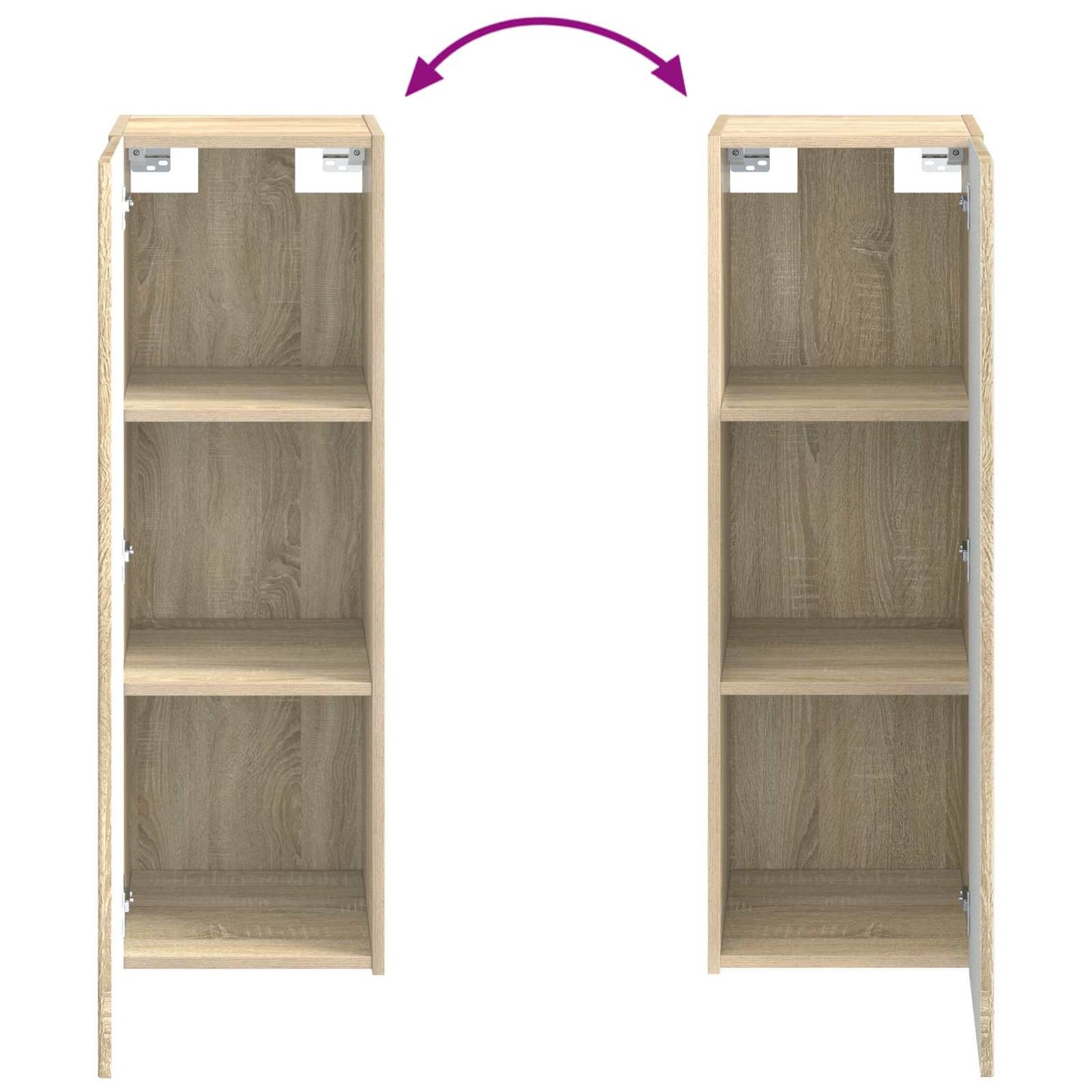 vidaXL Wall-mounted Bathroom Cabinet Sonoma Oak 33 x 34.5 x 60 cm