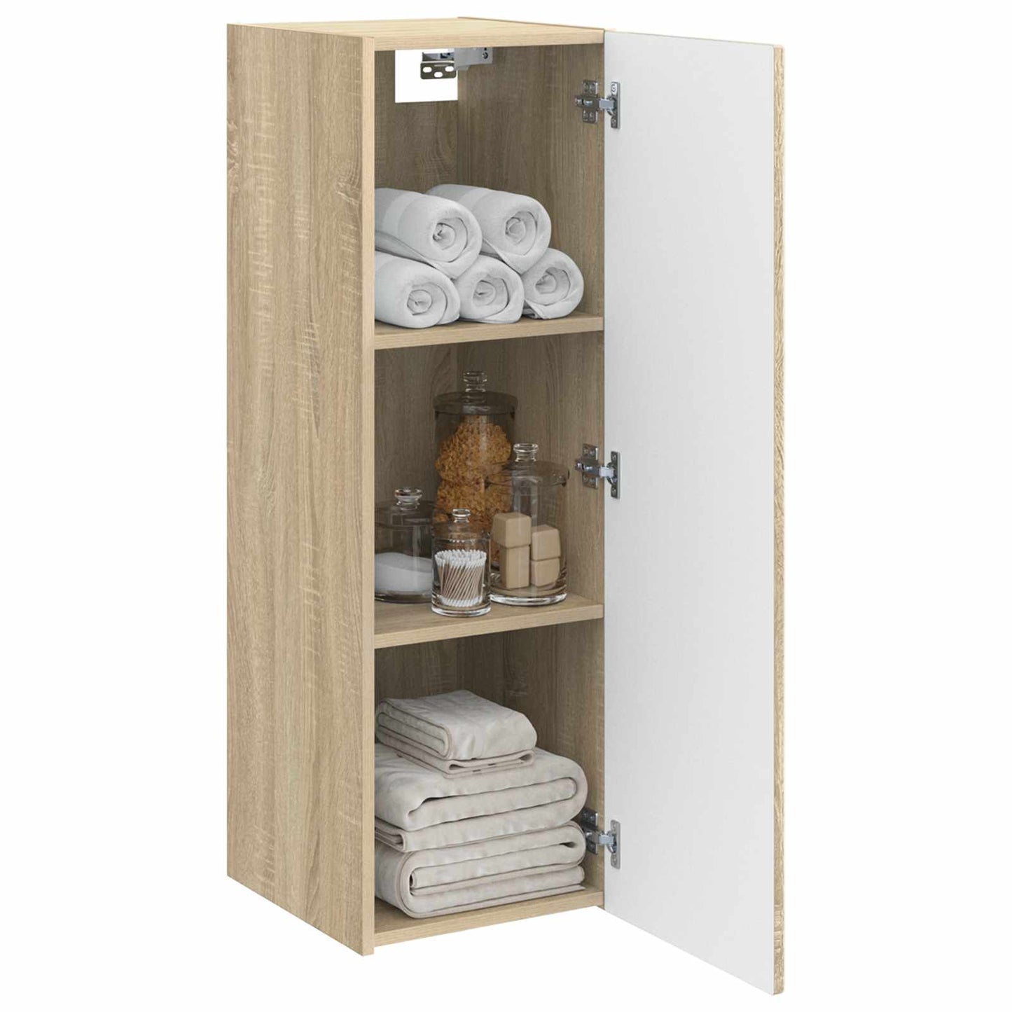 vidaXL Wall-mounted Bathroom Cabinet Sonoma Oak 33 x 34.5 x 60 cm