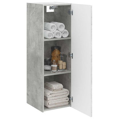 vidaXL Wall-mounted Bathroom Cabinet Concrete Grey 33 x 34.5 x 60 cm