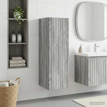 vidaXL Wall-mounted Bathroom Cabinet Grey Sonoma 33 x 34.5 x 60 cm
