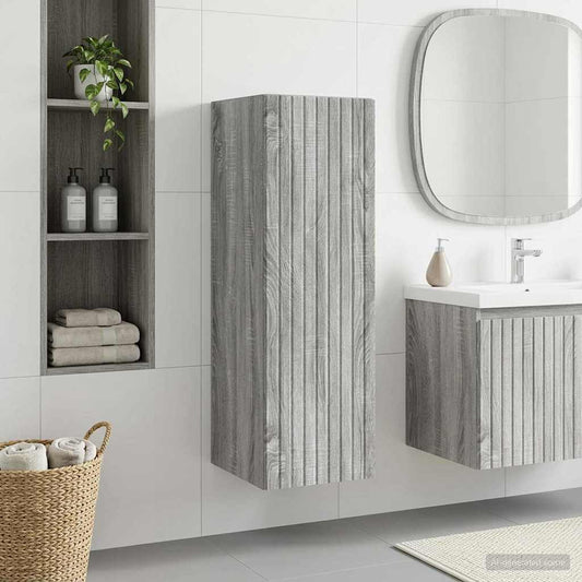 vidaXL Wall-mounted Bathroom Cabinet Grey Sonoma 33 x 34.5 x 60 cm