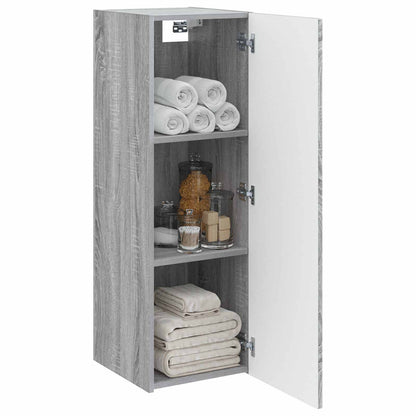 vidaXL Wall-mounted Bathroom Cabinet Grey Sonoma 33 x 34.5 x 60 cm