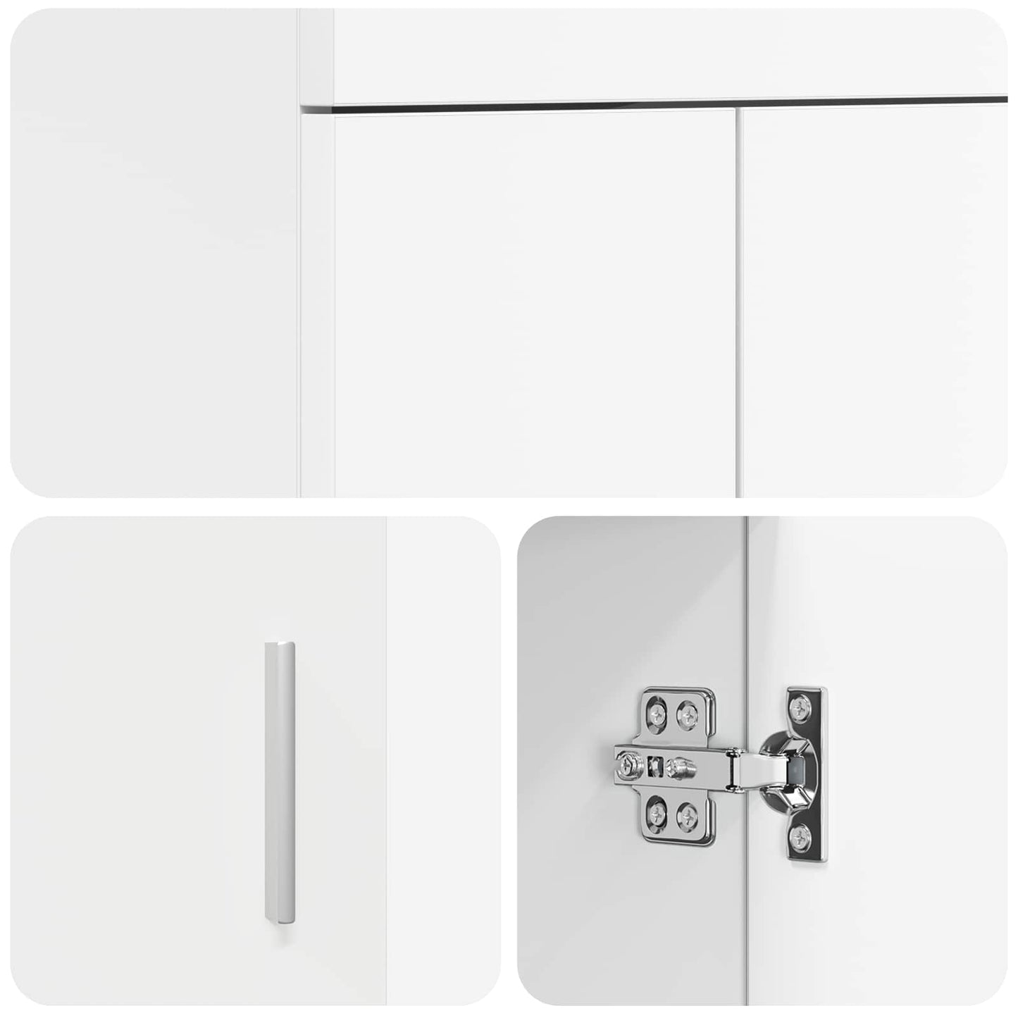vidaXL Bathroom Vanity with Sink White 42 x 40 x 84.5 cm