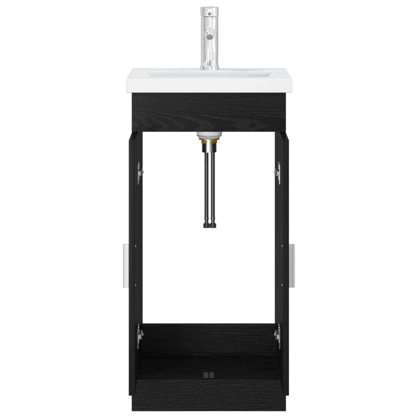 vidaXL Bathroom Vanity with Sink Black Oak 42 x 40 x 84.5 cm
