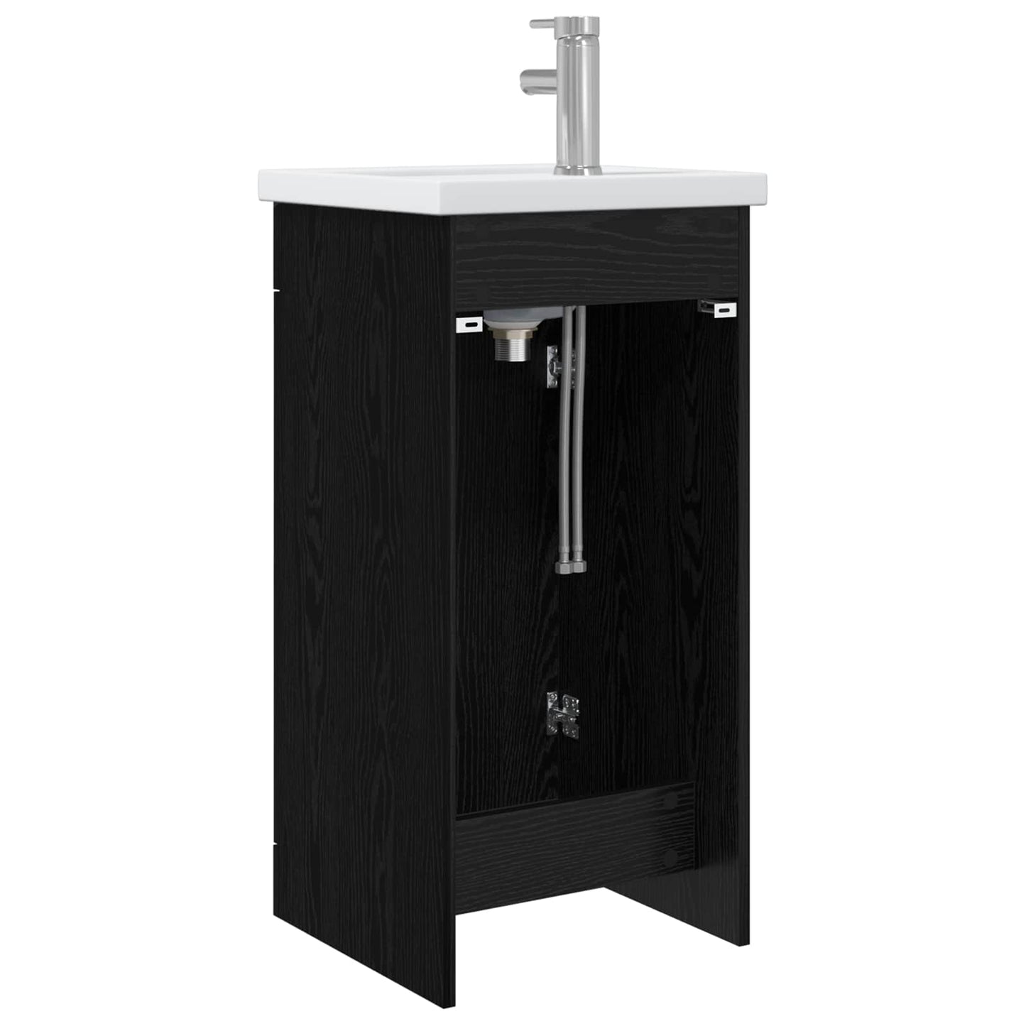 vidaXL Bathroom Vanity with Sink Black Oak 42 x 40 x 84.5 cm