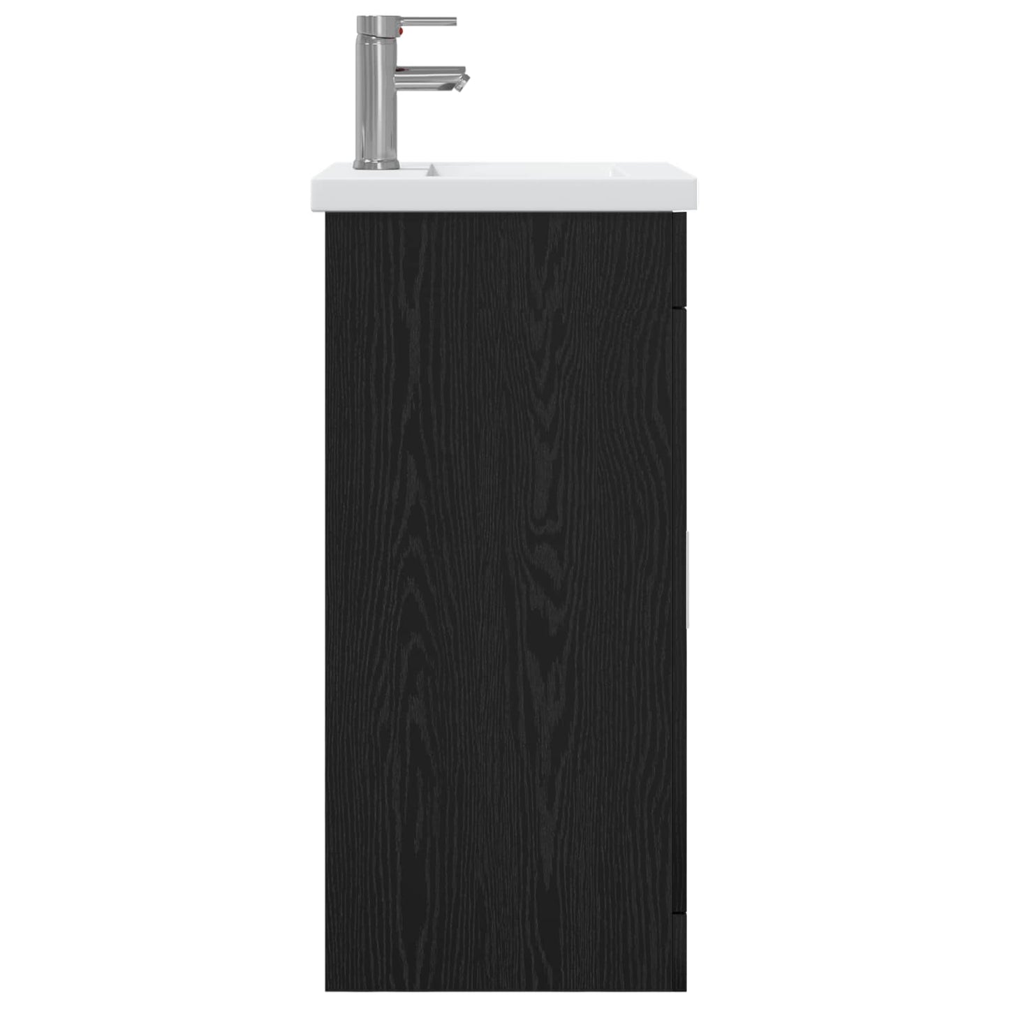 vidaXL Bathroom Vanity with Sink Black Oak 42 x 40 x 84.5 cm