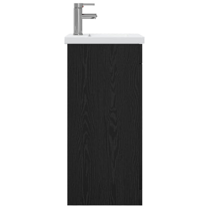 vidaXL Bathroom Vanity with Sink Black Oak 42 x 40 x 84.5 cm