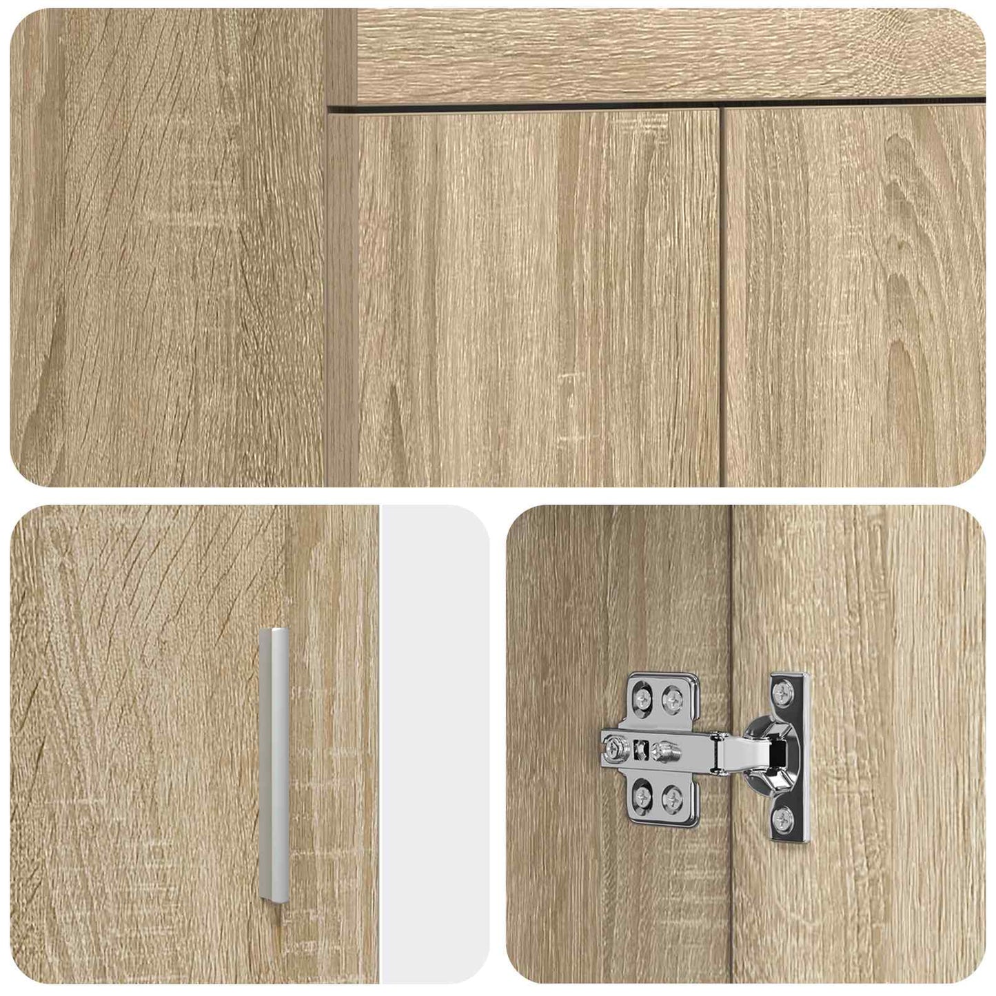 vidaXL Bathroom Vanity with Sink Sonoma Oak 42 x 40 x 84.5 cm