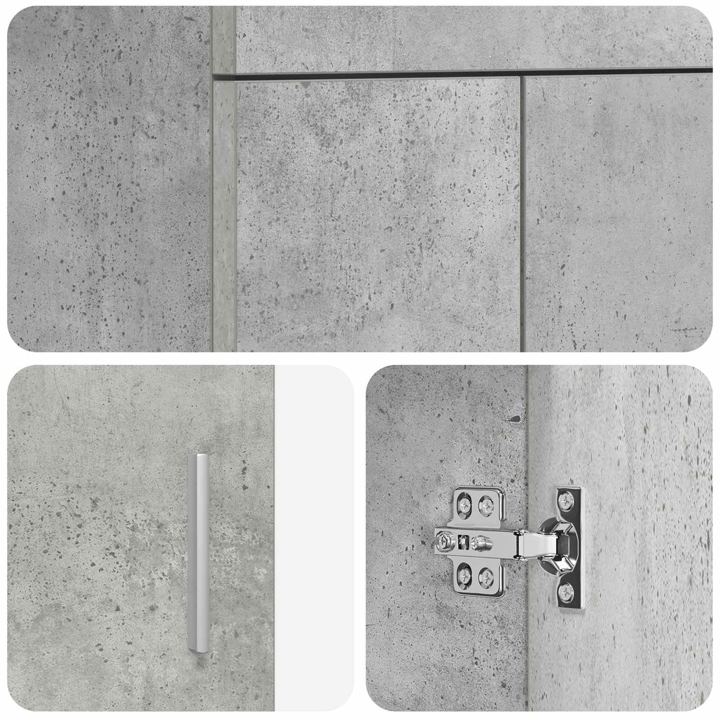 vidaXL Bathroom Vanity with Sink Concrete Grey 42 x 40 x 84.5 cm