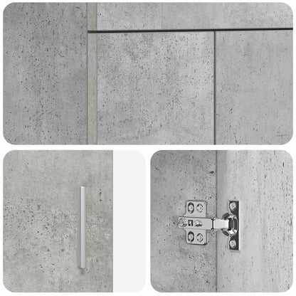 vidaXL Bathroom Vanity with Sink Concrete Grey 42 x 40 x 84.5 cm