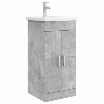 vidaXL Bathroom Vanity with Sink Concrete Grey 42 x 40 x 84.5 cm