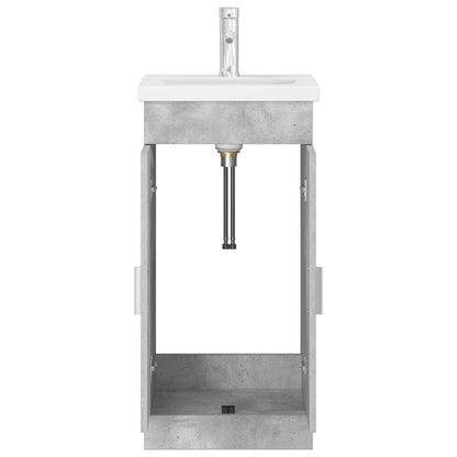 vidaXL Bathroom Vanity with Sink Concrete Grey 42 x 40 x 84.5 cm