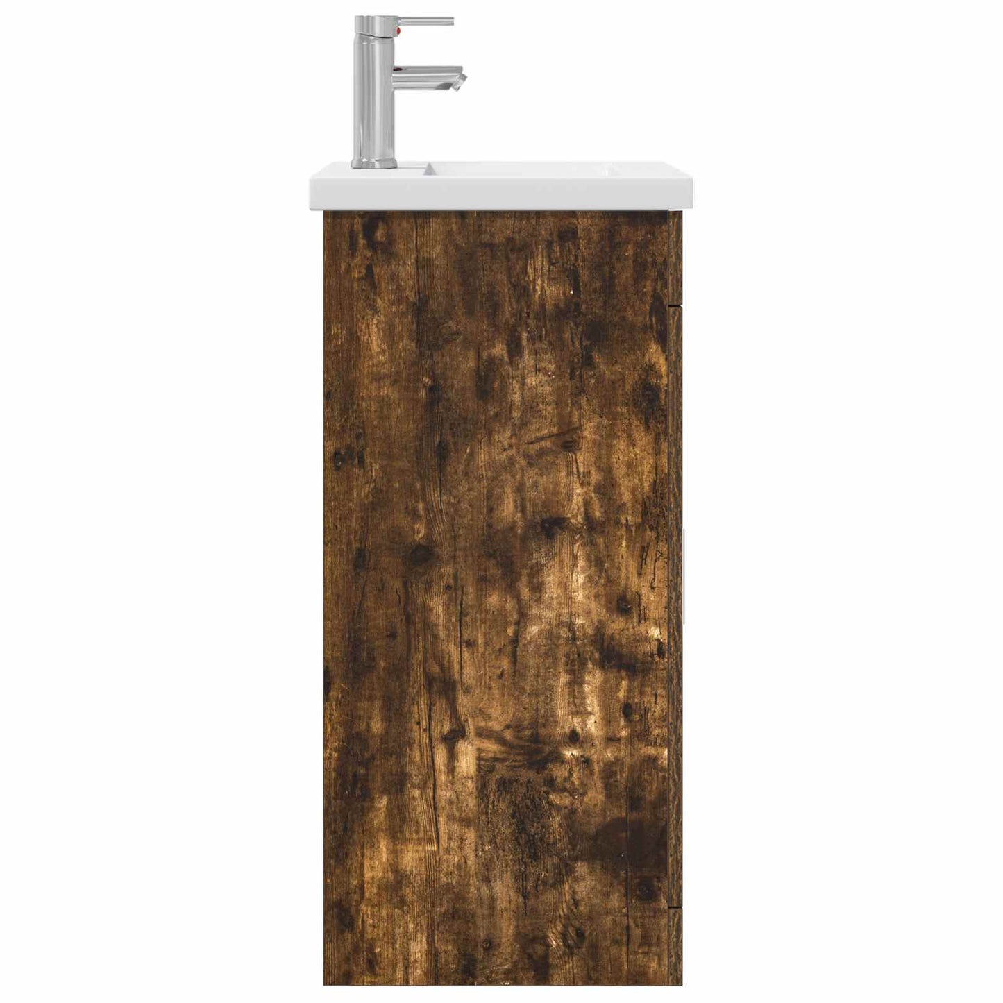 vidaXL Bathroom Vanity with Sink Smoked Oak 42 x 40 x 84.5 cm