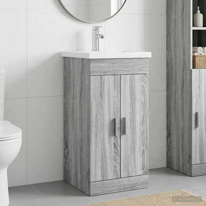 vidaXL Bathroom Vanity with Sink Grey Sonoma 42 x 40 x 84.5 cm