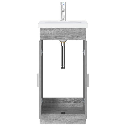 vidaXL Bathroom Vanity with Sink Grey Sonoma 42 x 40 x 84.5 cm