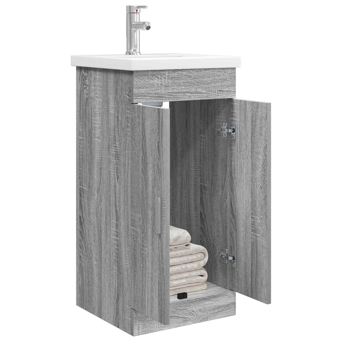 vidaXL Bathroom Vanity with Sink Grey Sonoma 42 x 40 x 84.5 cm