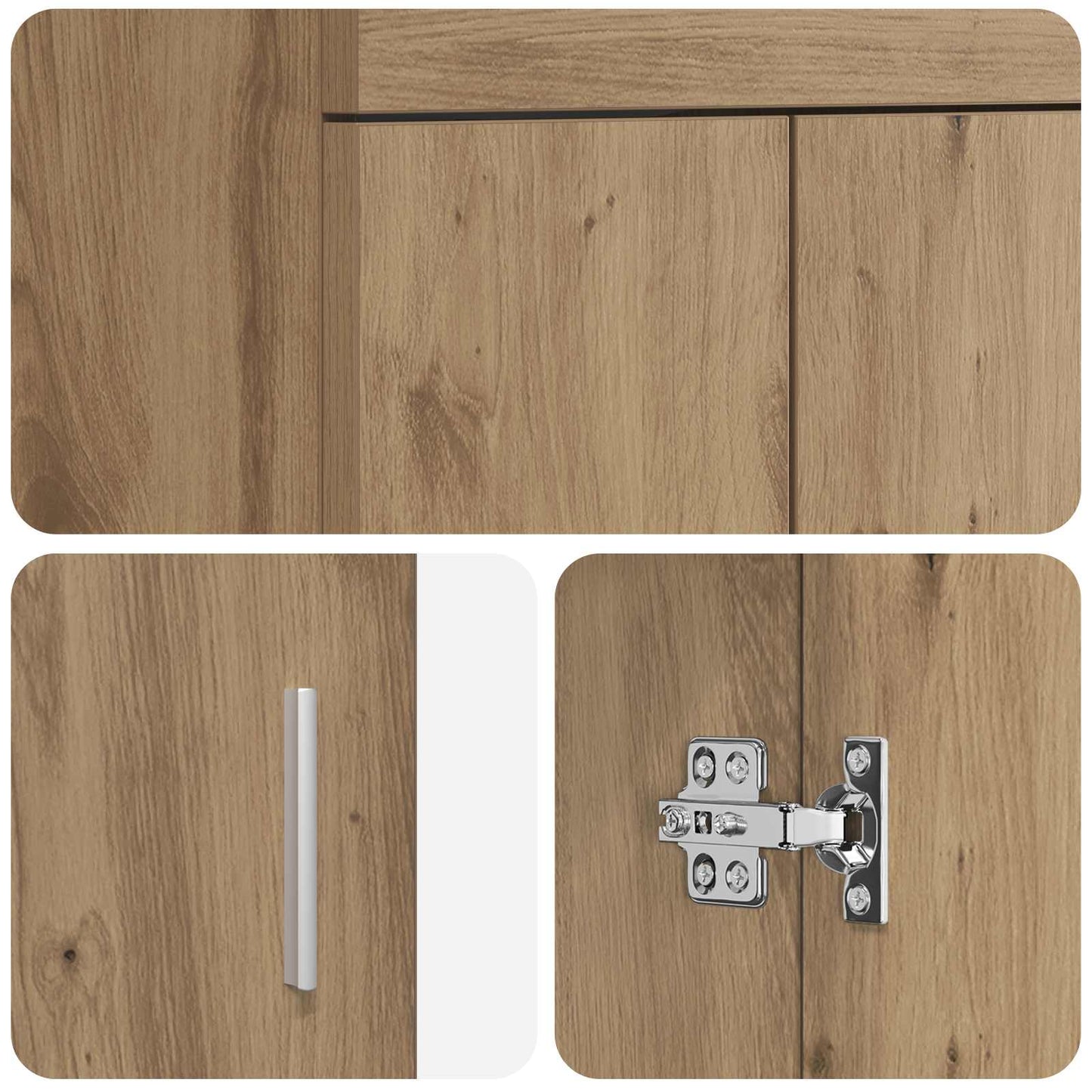 vidaXL Bathroom Vanity with Sink Artisan Oak 42 x 40 x 84.5 cm