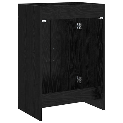 vidaXL Bathroom Under Sink Cabinet Black Oak 56 x 37.5 x 81 cm
