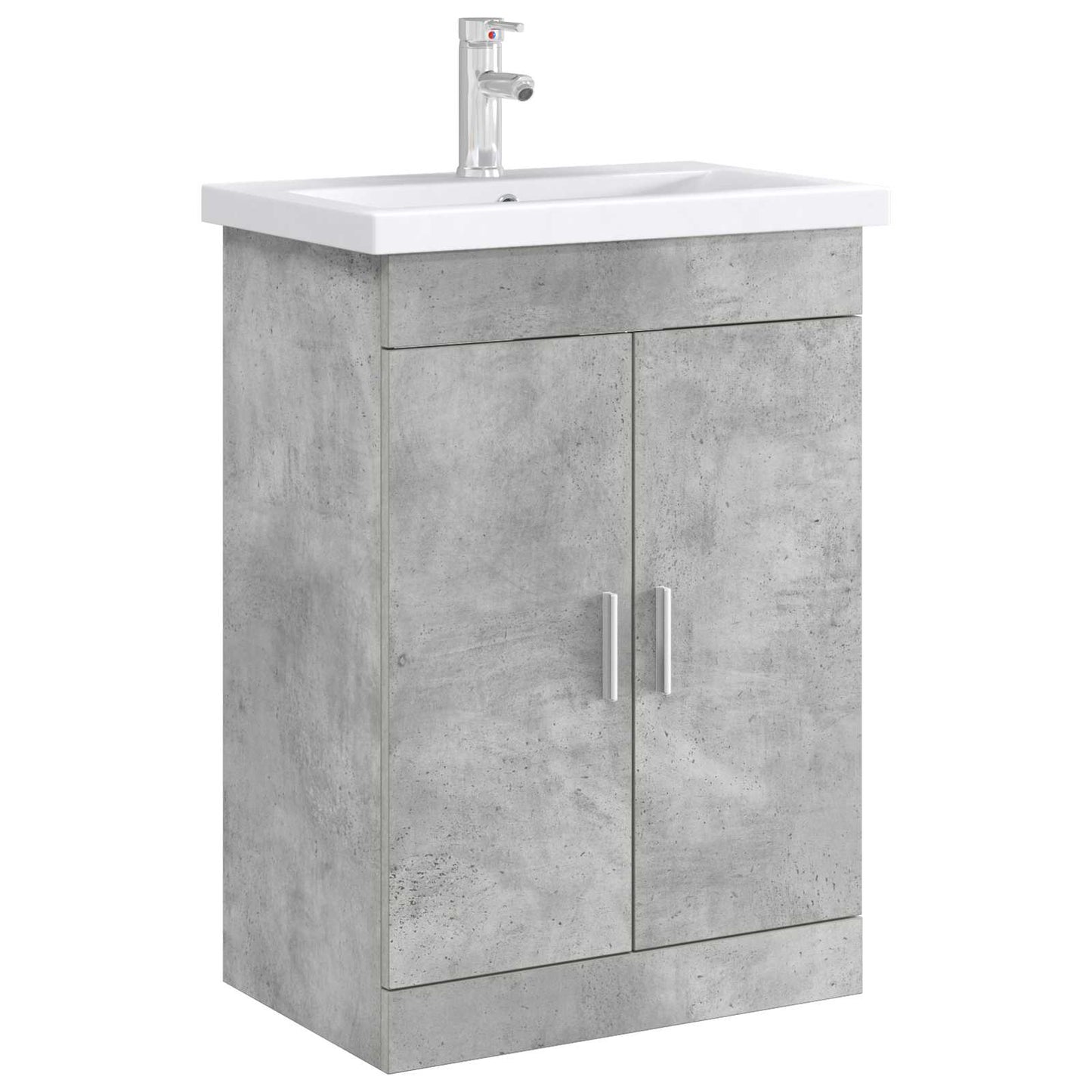 vidaXL Bathroom Under Sink Cabinet Concrete Grey 56 x 37.5 x 81 cm