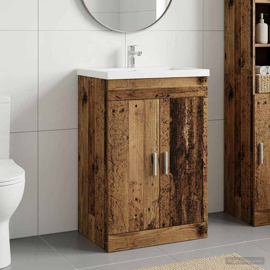 vidaXL Bathroom Under Sink Cabinet Old Wood 56 x 37.5 x 81 cm