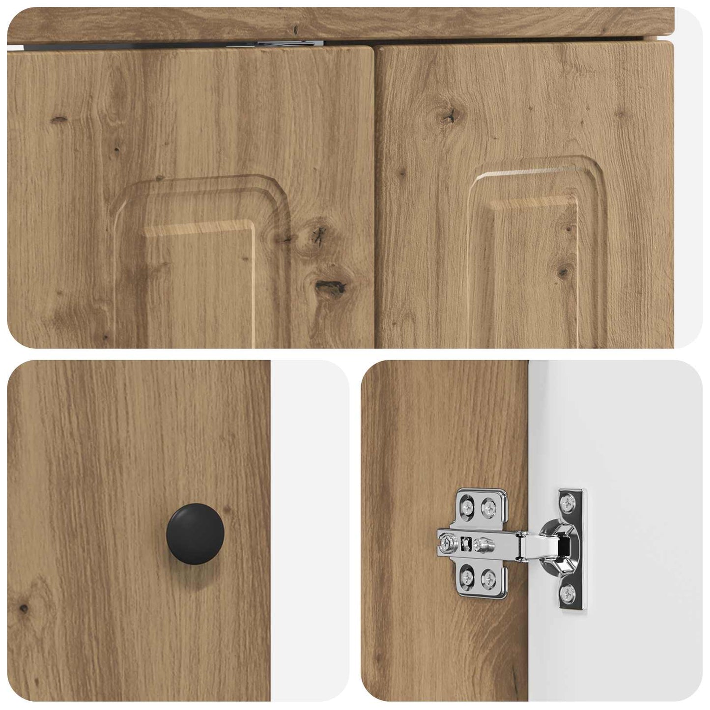 vidaXL Bathroom Under Sink Cabinet Artisan Oak 56 x 37.5 x 81 cm