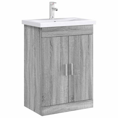 vidaXL Bathroom Under Sink Cabinet Grey Sonoma 78.5 x 37.5 x 81 cm
