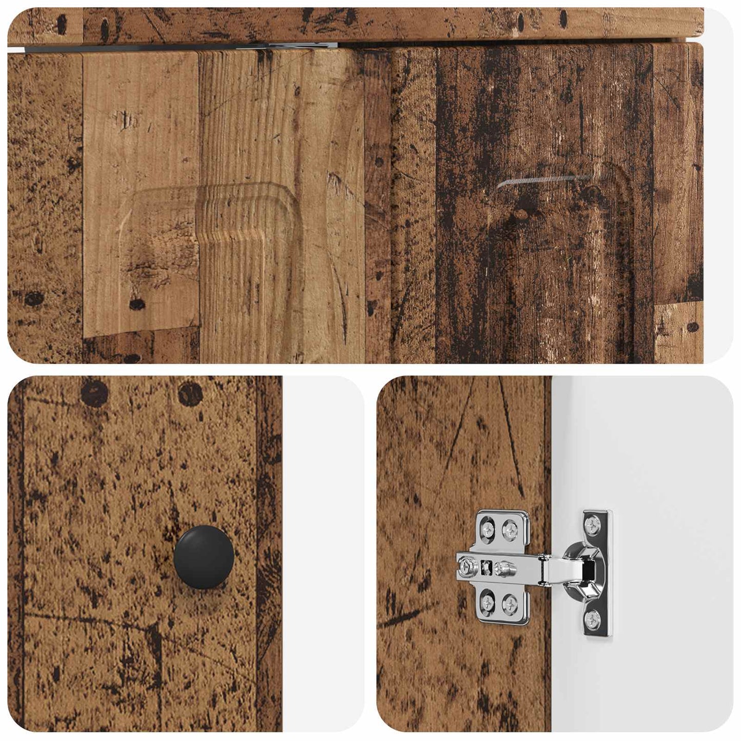 vidaXL Bathroom Under Sink Cabinet Old Wood 78.5 x 37.5 x 81 cm
