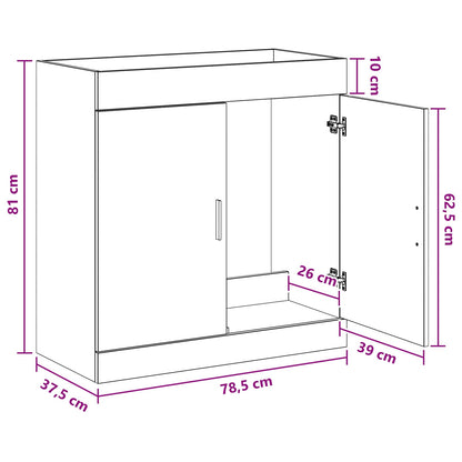 vidaXL Bathroom Under Sink Cabinet Old Wood 78.5 x 37.5 x 81 cm