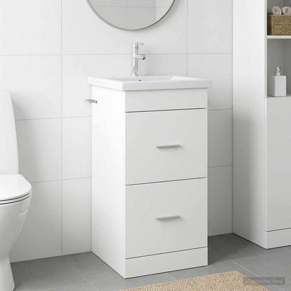 vidaXL Bathroom Vanity with Sink White 42 x 40 x 84.5 cm