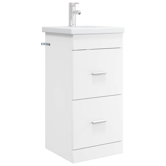 vidaXL Bathroom Vanity with Sink White 42 x 40 x 84.5 cm