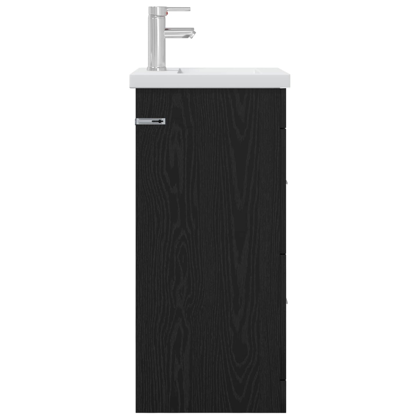 vidaXL Bathroom Vanity with Sink Black Oak 42 x 40 x 84.5 cm