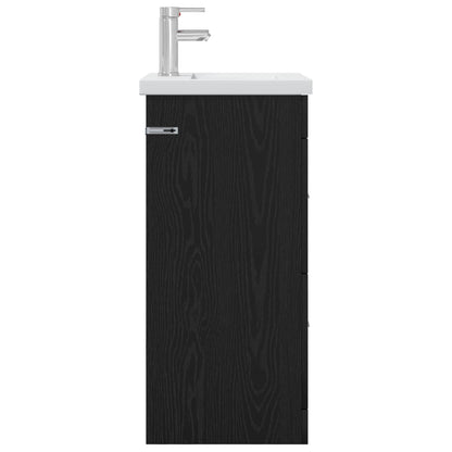 vidaXL Bathroom Vanity with Sink Black Oak 42 x 40 x 84.5 cm