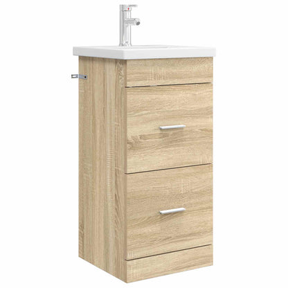 vidaXL Bathroom Vanity with Sink Sonoma Oak 42 x 40 x 84.5 cm
