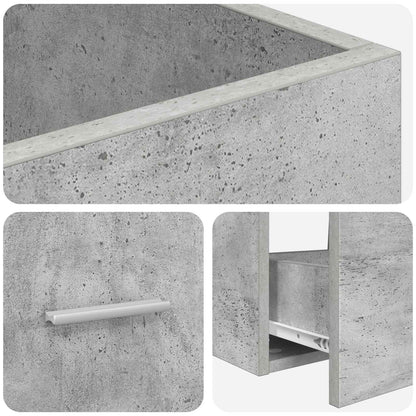 vidaXL Bathroom Vanity with Sink Concrete Grey 42 x 40 x 84.5 cm