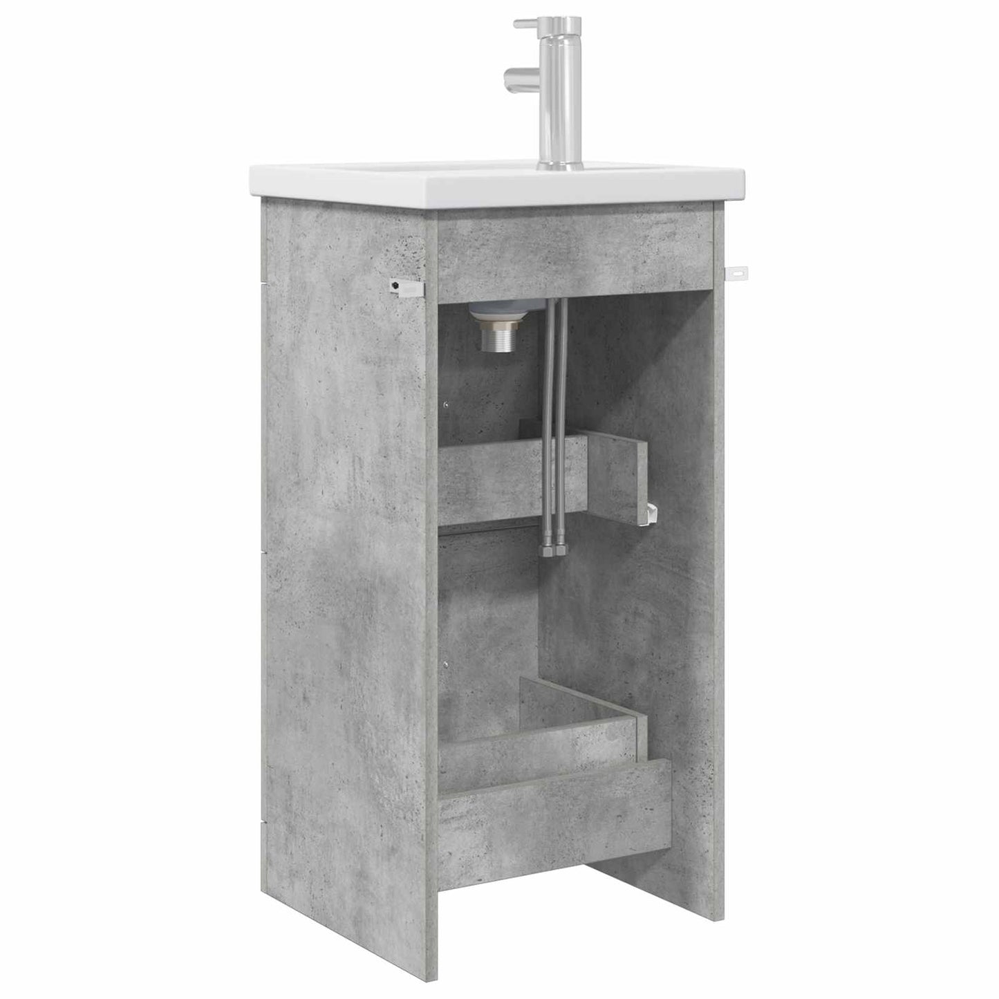 vidaXL Bathroom Vanity with Sink Concrete Grey 42 x 40 x 84.5 cm