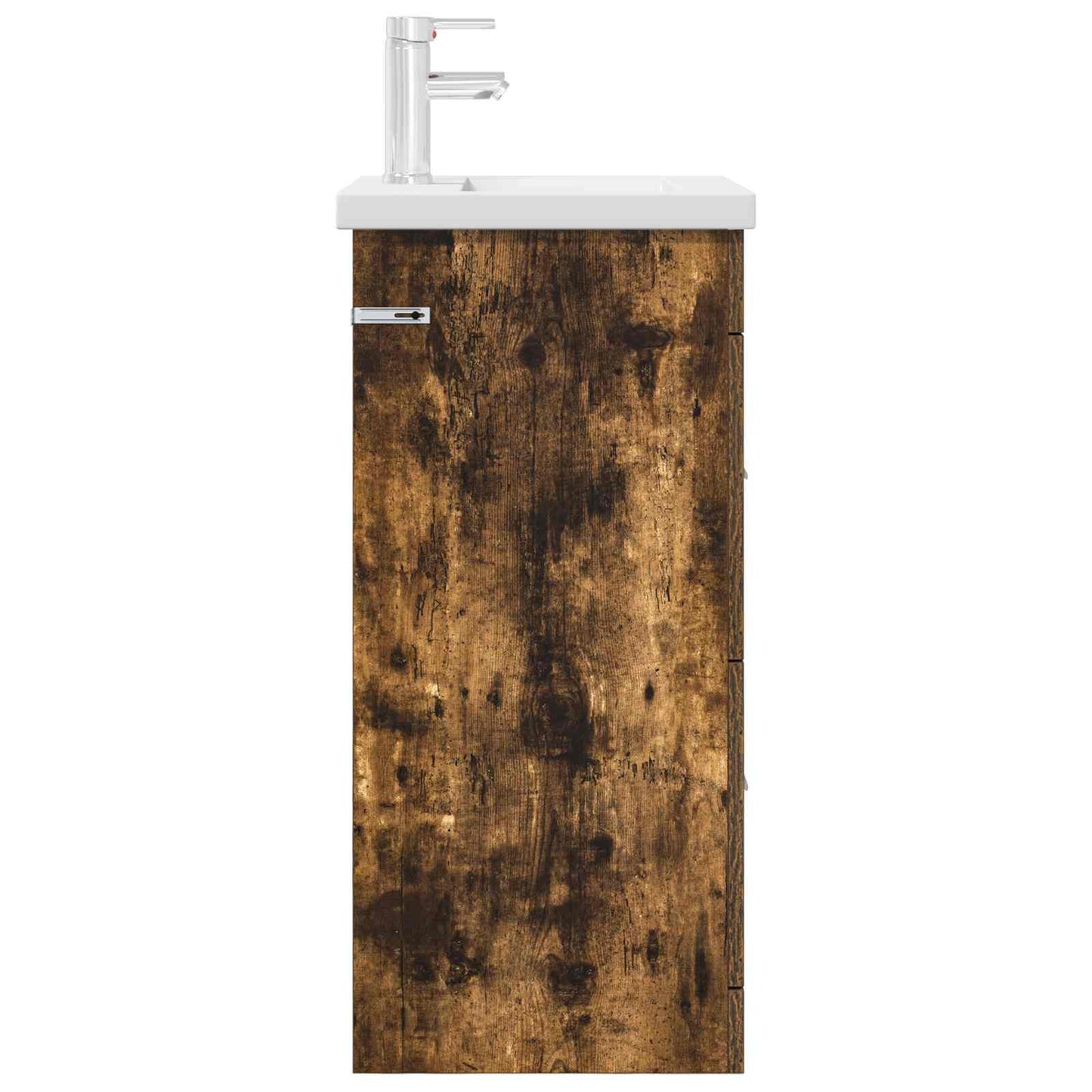 vidaXL Bathroom Vanity with Sink Smoked Oak 42 x 40 x 84.5 cm