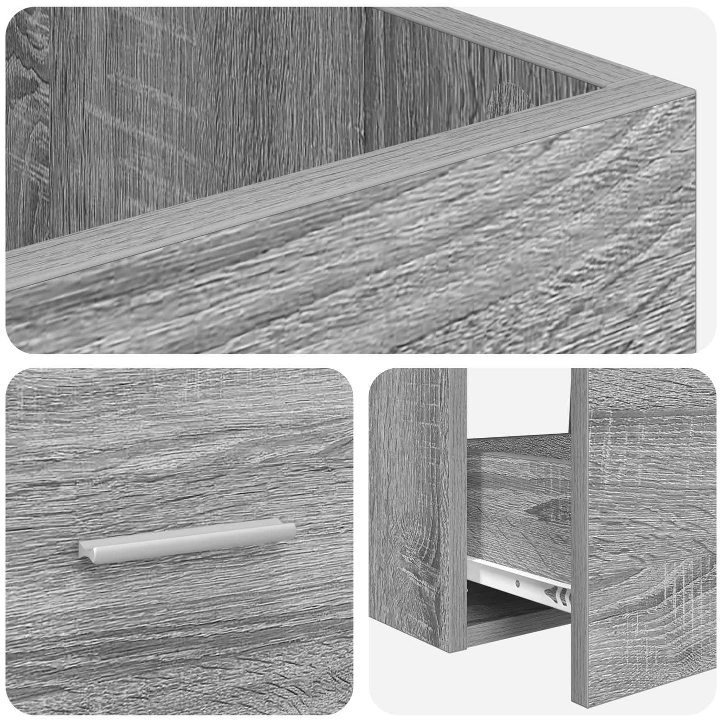 vidaXL Bathroom Vanity with Sink Grey Sonoma 42 x 40 x 84.5 cm