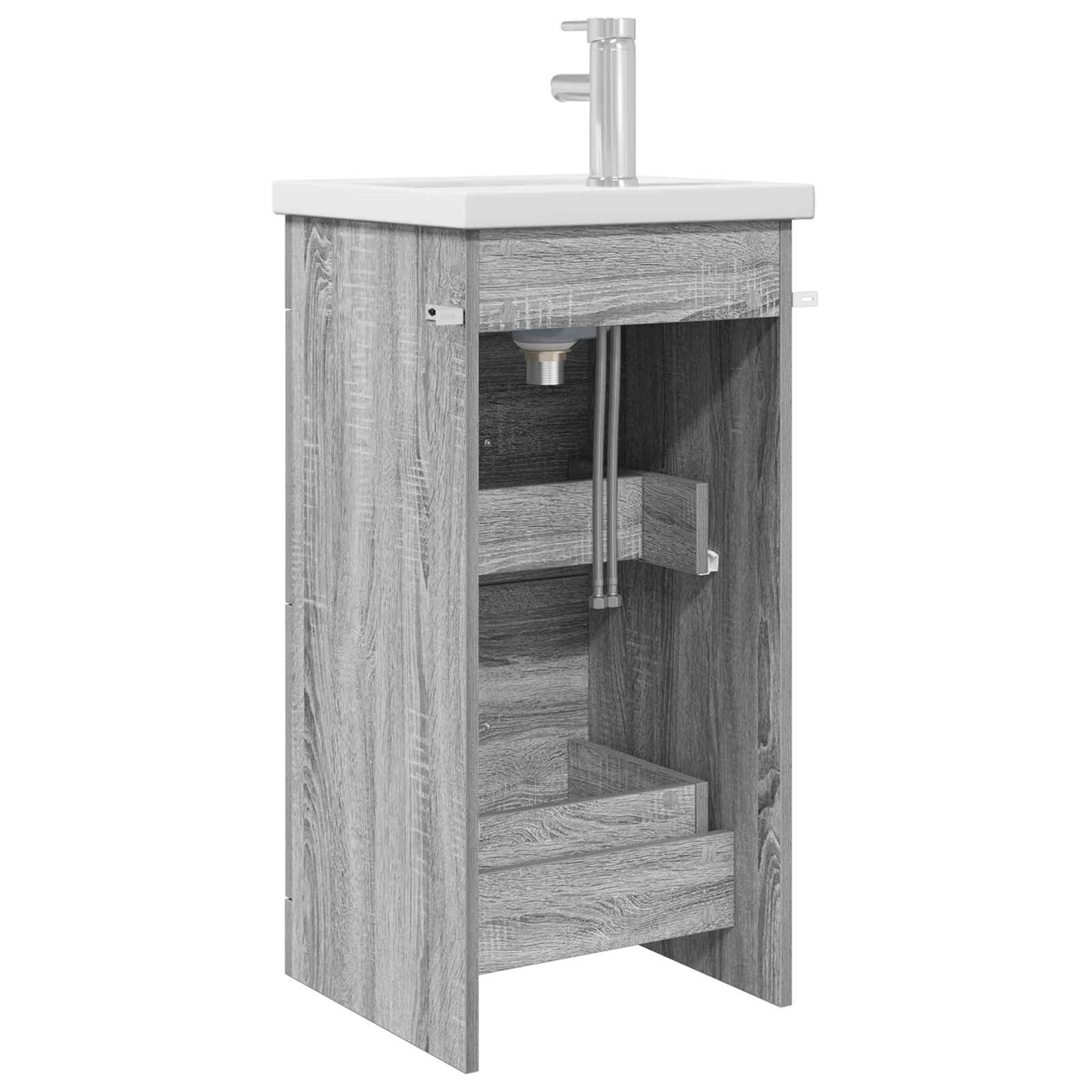 vidaXL Bathroom Vanity with Sink Grey Sonoma 42 x 40 x 84.5 cm