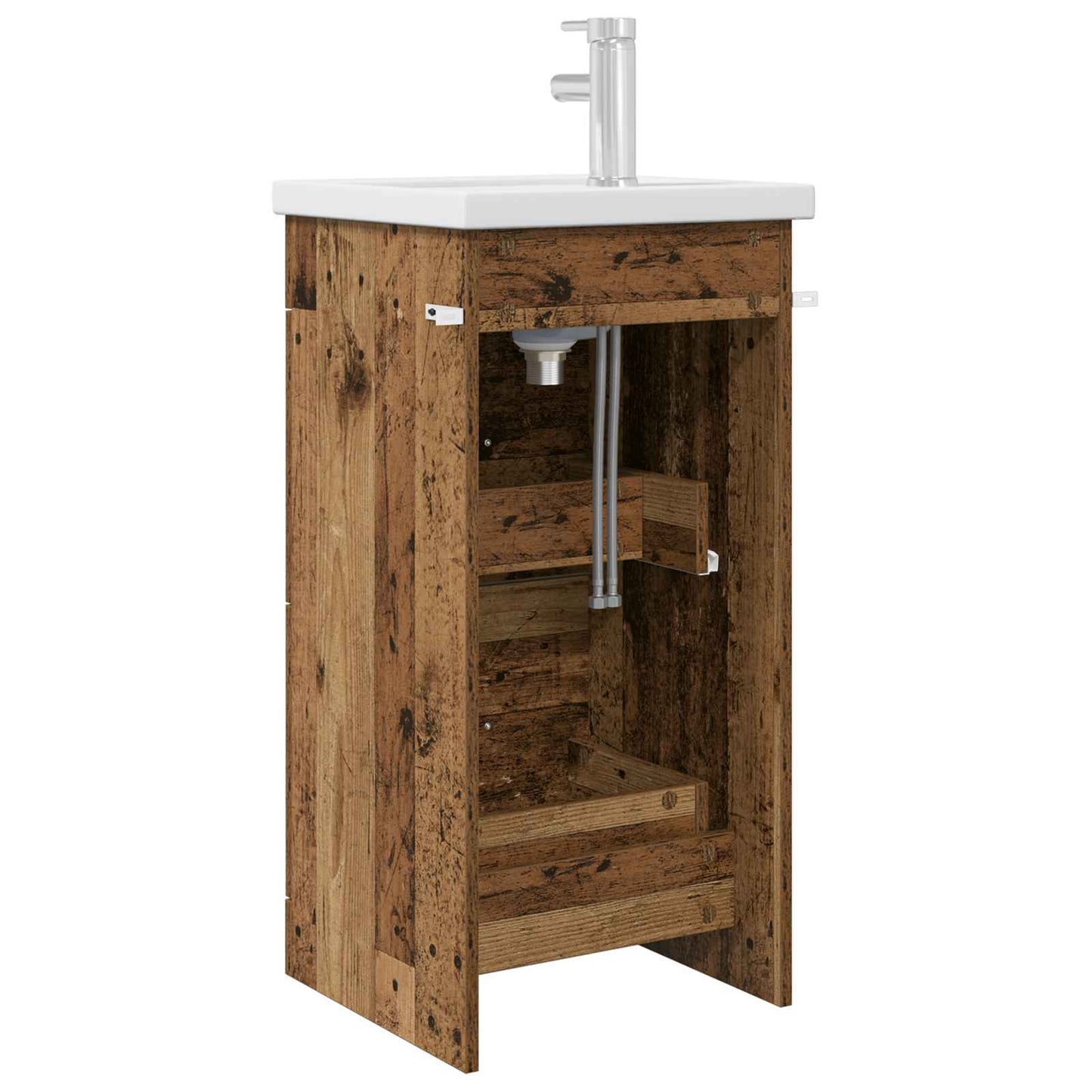 vidaXL Bathroom Vanity with Sink Old Wood 42 x 40 x 84.5 cm
