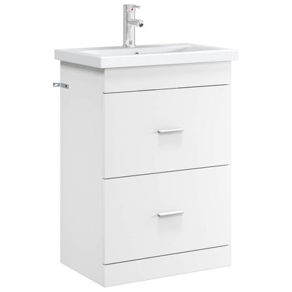 vidaXL Bathroom Under Sink Cabinet White 56 x 37.5 x 81 cm