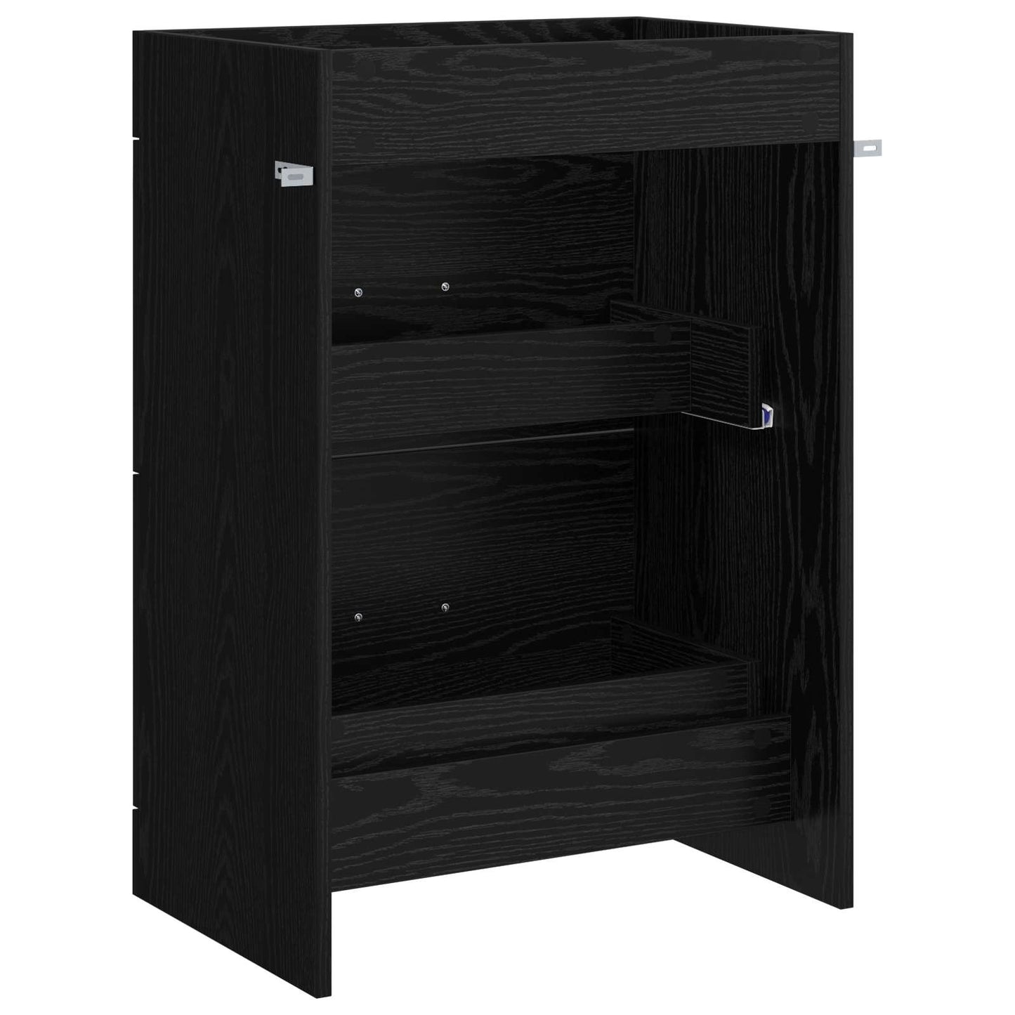 vidaXL Bathroom Under Sink Cabinet Black Oak 56 x 37.5 x 81 cm