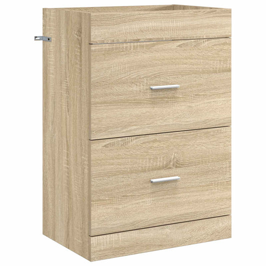 vidaXL Bathroom Under Sink Cabinet Sonoma Oak 56 x 37.5 x 81 cm