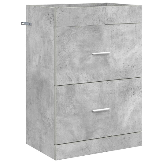 vidaXL Bathroom Under Sink Cabinet Concrete Grey 56 x 37.5 x 81 cm