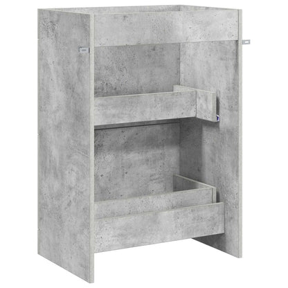 vidaXL Bathroom Under Sink Cabinet Concrete Grey 56 x 37.5 x 81 cm