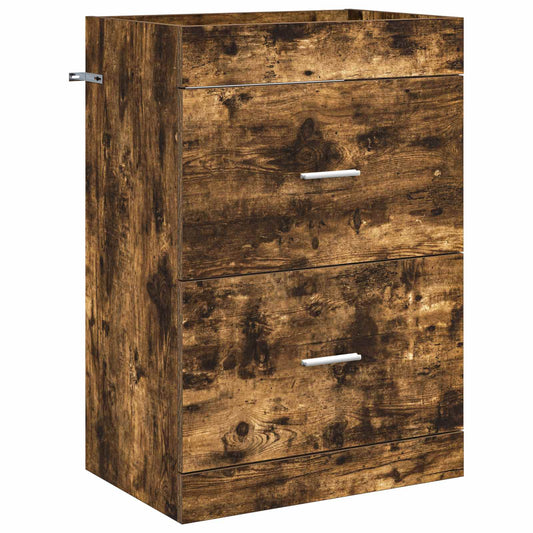 vidaXL Bathroom Under Sink Cabinet Smoked Oak 56 x 37.5 x 81 cm
