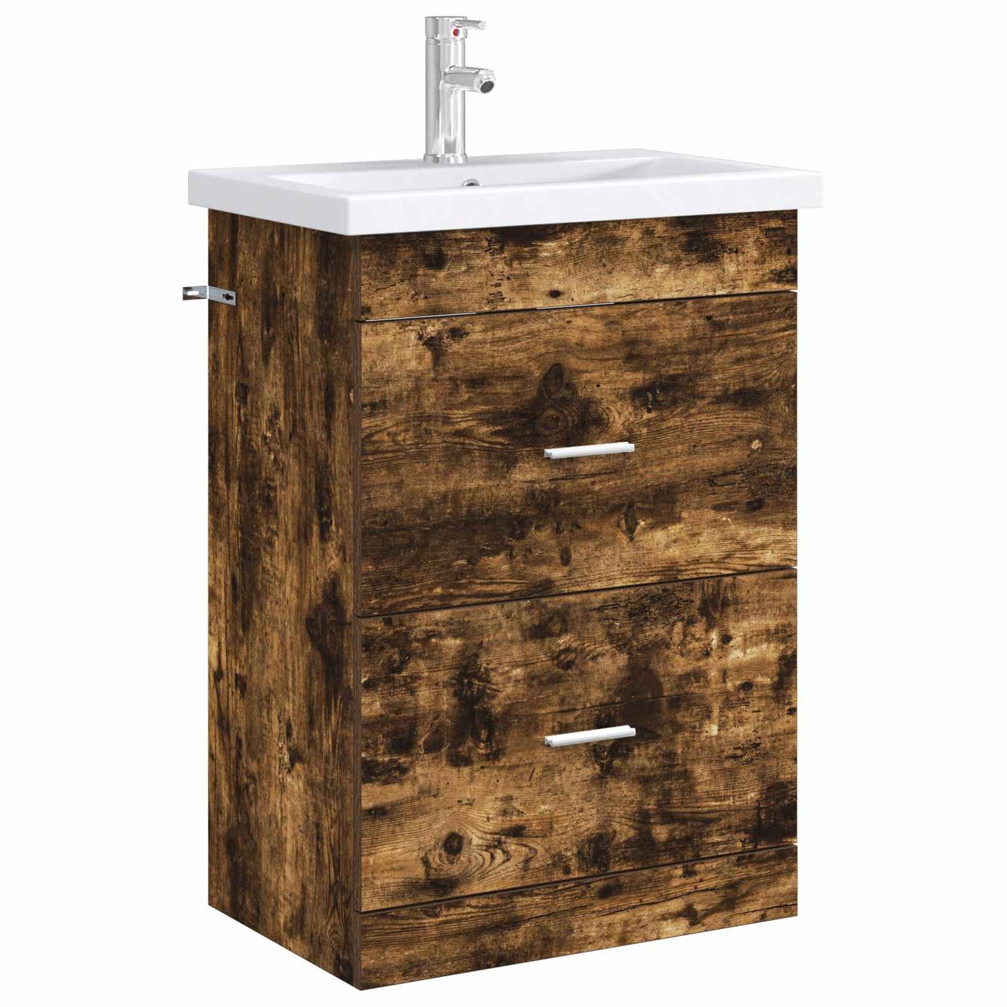 vidaXL Bathroom Under Sink Cabinet Smoked Oak 56 x 37.5 x 81 cm