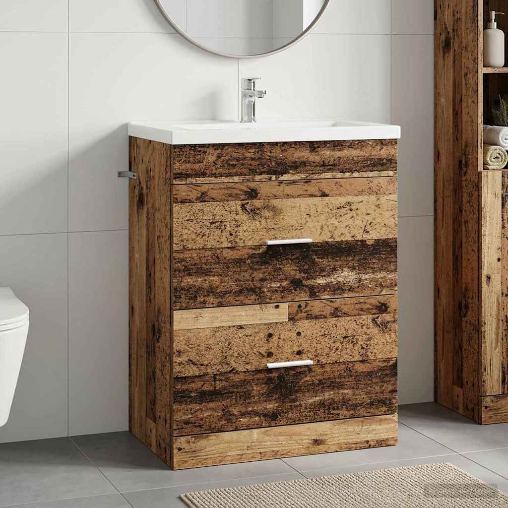 vidaXL Bathroom Under Sink Cabinet Old Wood 56 x 37.5 x 81 cm